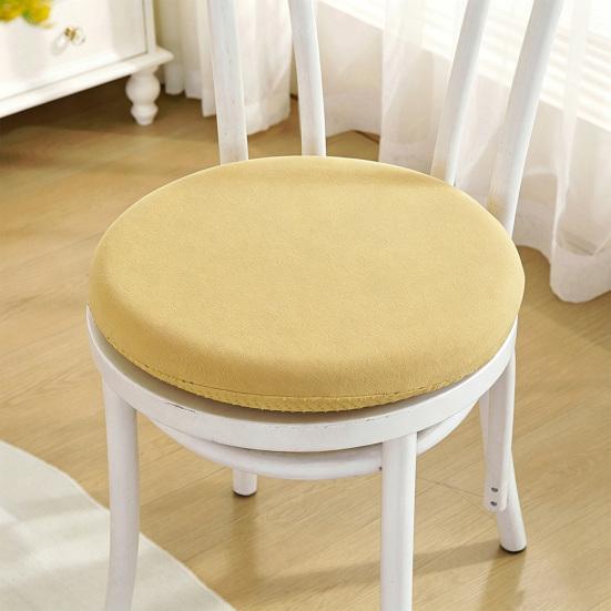 Non Slip Seat Pad with Straps Memory Foam Chair Cushion, Thickened Dining Straps, Soft Velvet Fleece Cushion Non-Slip Backing, Washable for
