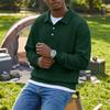 Men's Casual Long Sleeve Knit Shirt Color for Athletic Wear