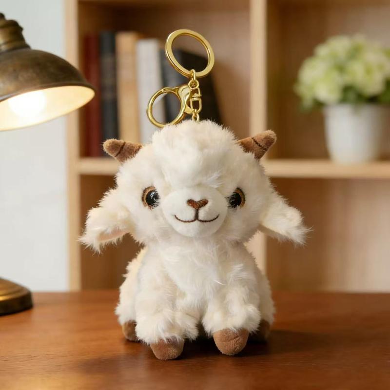 Ciondolo Pecora Peluche Morbida Carina Tocco Morbido Perfetto Per Decorazione Borsa Regali di Compleanno per Bambini