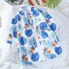 Men Tees Hawaiian Shirt Beach Print Tee Plus Size Loose Overshirt Half Sleeve Retro Clothes Casual Male Undies Button Up Top Summer