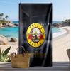 Asciugamano da Spiaggia Personalizzato Guns N’ Roses, Stampa il Tuo Nome Testo Asciugamano Leggero Assorbente per Nuoto Viaggio