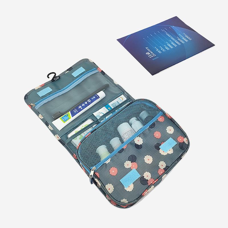 Foldable Women's Travel Wash Bag with Hanging Hook