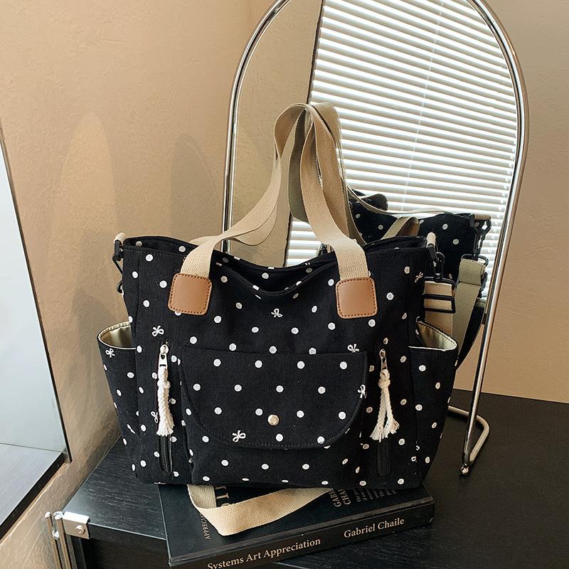Plátěná taška Tote Bag Dámská Velkokapacitní Taška přes rameno Crossbody Neformální Denní Pracovní Kabelka