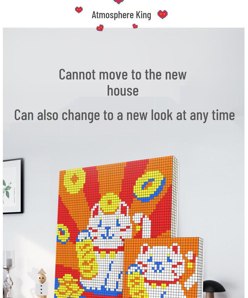 Rubik's Cube Mosaic Puzzle Board - Creative Educational Toy for Kids DIY Gift