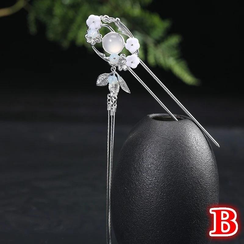 

Винтажные ручной работы кисточки китайские металлические палочки для волос для женщин этнические шпильки украшения модные ювелирные аксессуары B