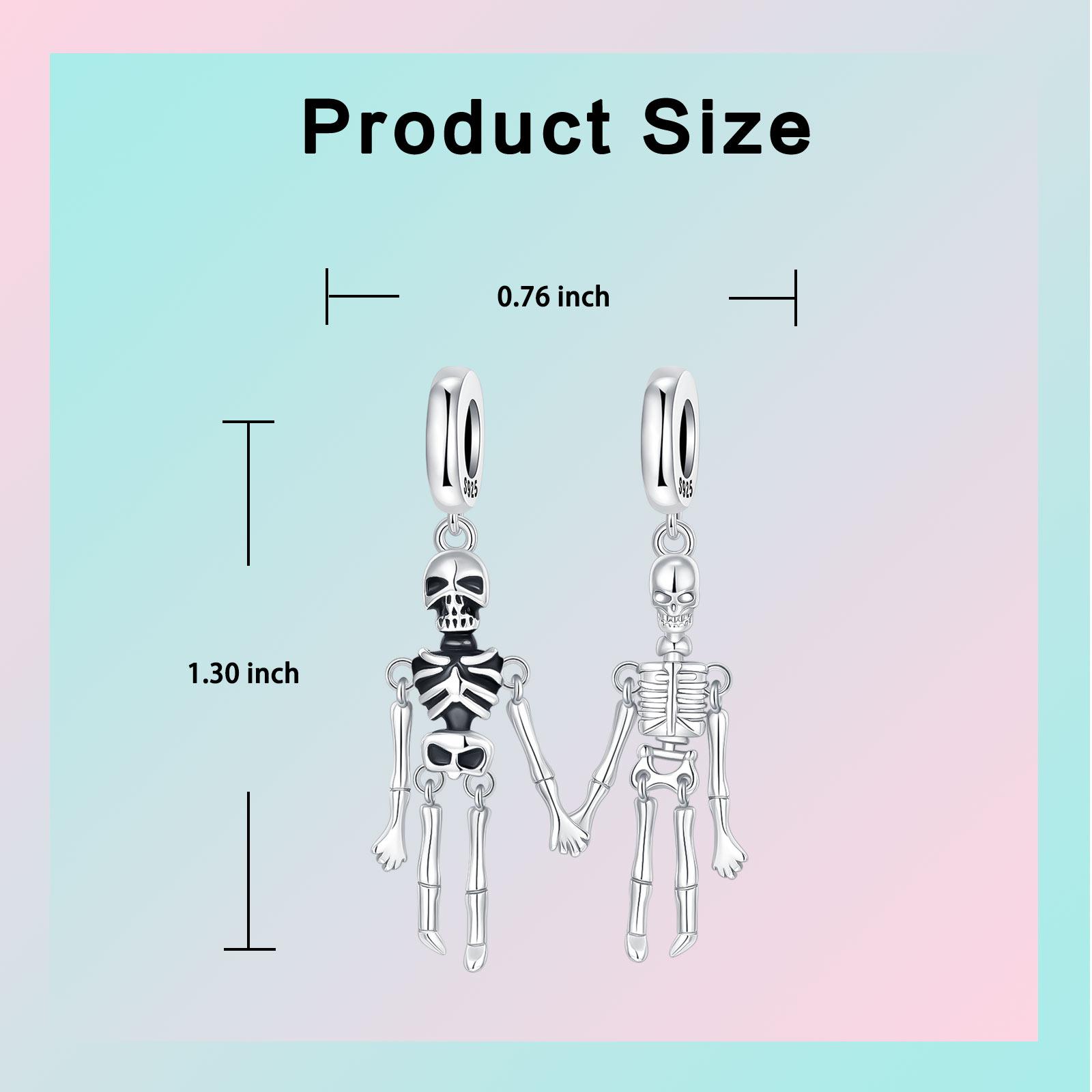 

Black Skull Head Charm Bead Components Bead Component Authentic Original Copper Metal Black White Cat Hand Holding Roses Pendant Bead Components