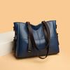 Large Capacity Retro Tote Bag Solid Color Casual Women's Shoulder Bag Mother Bag