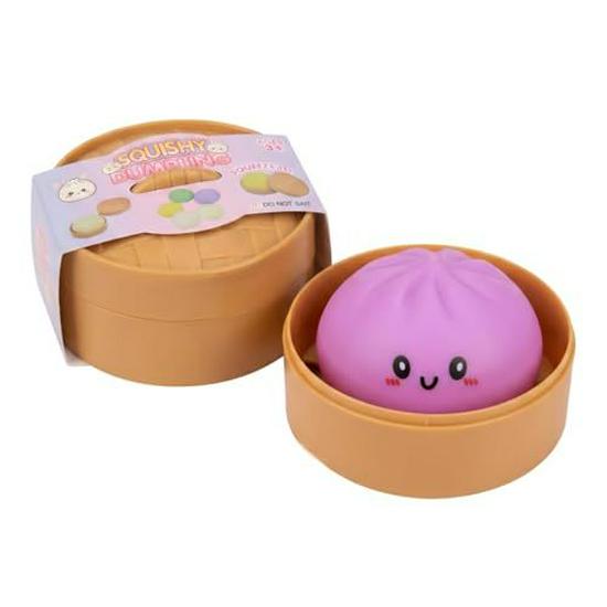 Colorful Emoji Baozi Stress Relief Toy - Cute Squeeze Steamer Basket for Decompression