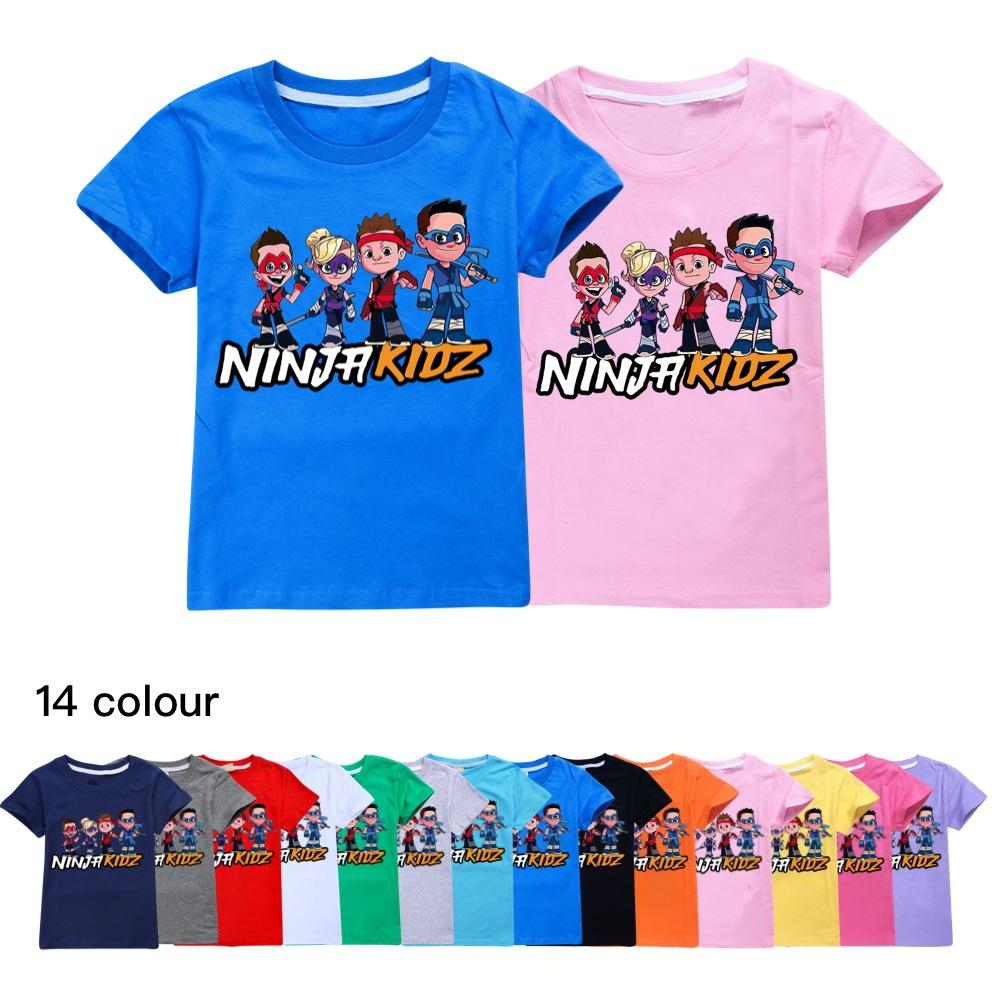 

NINJA KIDZ Летняя одежда для мальчиков ШПИОНСКИЕ Ниндзя Подростковая одежда для мальчиков Хлопковая футболка для мальчиков Детская одежда из бутика Футболка с круглым вырезом Топы для девочек Рубашка 100