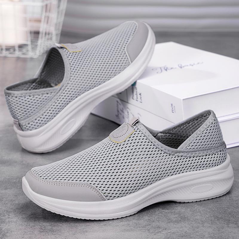Women's Summer Flyknit Mesh Slip-On Shoes - Mosquito Repellent, Breathable, Comfortable, Versatile Casual Footwear