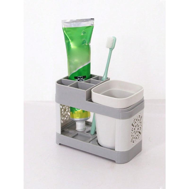 Zahnbürstenhalter mit Spülbechern Set, Kreatives Paar Zuhause Badezimmer Zahnbürstenständer Becherhalter Zuhause Badezimmer Dekoration Herbst Dekoration Zurück zur Schule