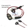 9V Battery Clip Connector & Holder with Leads and DC Power Plug for 6F22 Square Battery