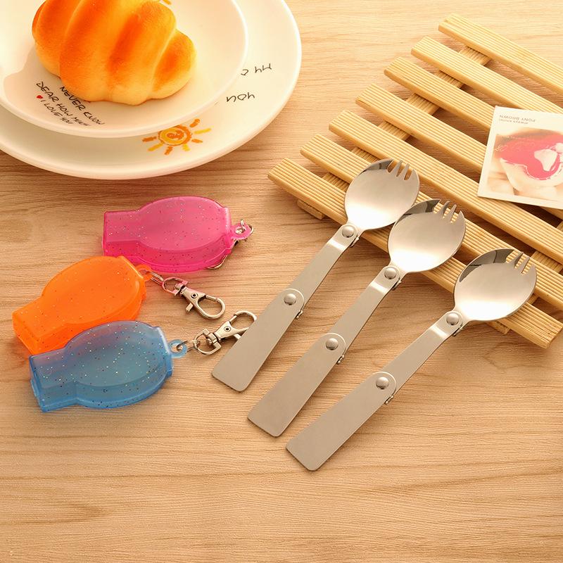 

Аксессуары для путешествий на открытом воздухе Кемпинг и пеший туризм Пикник Серебряные ложки Вилка Нержавеющая сталь Кемпинговое оборудование синий