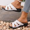 Fashion Women's Wedge Sandals Summer New Round Toe Comfortable Wear-Resistant Non-Slip Lightweight Casual Slip Slippers