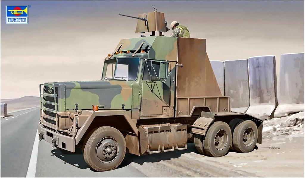 Trumpeter 1/35 scale American M915 Gun Truck Plastic Model Kit 01084 (Combat Vehicle)