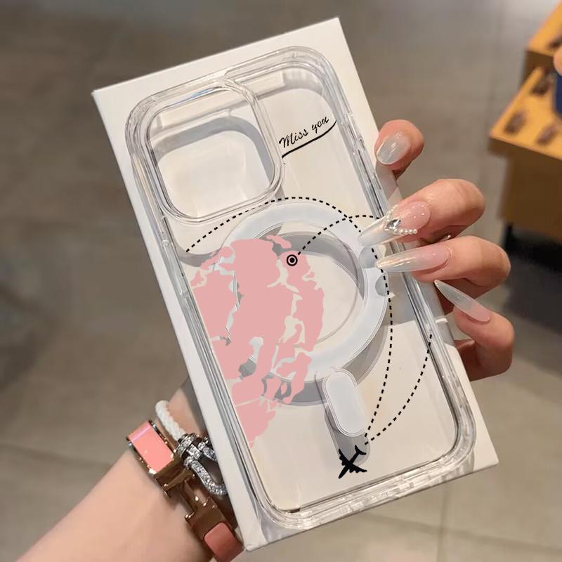Landscape Scenery Magnetic Wireless Charge Case For iPhone 11 12 Pro Max 17 Air 16 16E Mini 7 8 Plus Clear Soft Cover