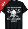 Funny Plumber T-Shirt - Real Plumbing Skull Tee Unisex T-Shirt