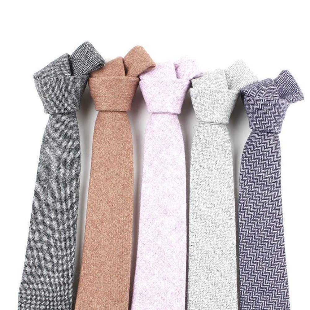[FASELE] Men's 6cm Wool Necktie - Great Value for Money - Suitable for Students, Business, Everyday Wear, Uniforms, and More. Stylish and Elegant.