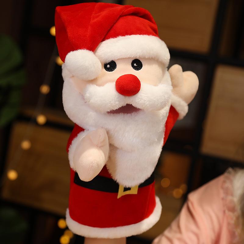 Santa Claus hand doll plush toy doll elk snowman doll hand doll christmas gift