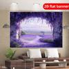 1pc Purple Vine Lavender Field Arched Background Banner Party Background Decoration Banner