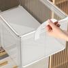 47*28*20cm1pc Transparent Waterproof Foldable Storage Box With Steel Frame, Versatile Organizer For Clothes & Underwear Perfect Home Use.