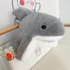 16cm Soft Cute Shark Hand Puppet Plush Toy Artificial Shark Plush Toy Interactive Stuffed Animal Gift for Boys Girls Room Decor
