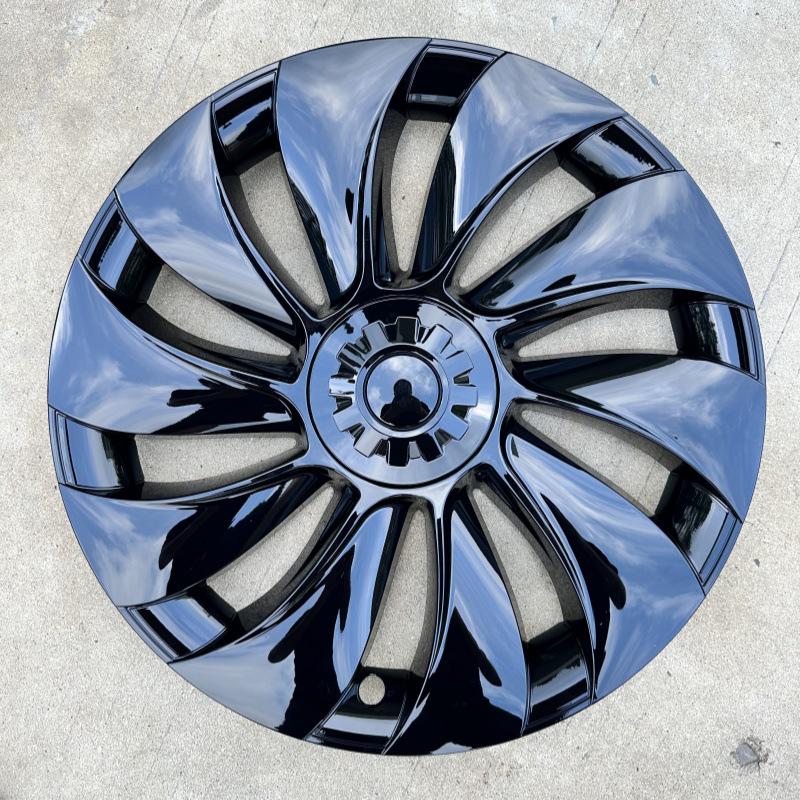 Model Y 19" Cyclone Wheel Hub Covers: Full Wrap, Anti-Scratch, Decorative Modification. Designed for the updated version.