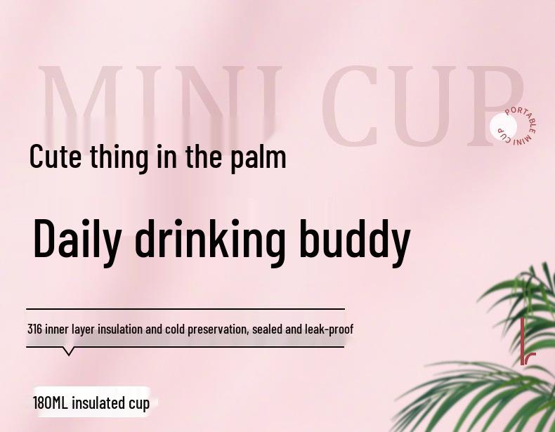 Stainless Steel Insulated Pocket Thermos: Fresh Color Tea & Water Cup for Office or School Use