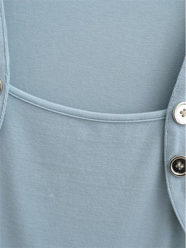 Pure Desire Style Fake Two-Piece Off-Shoulder Imitation Cashmere Square Neck Long-Sleeve Slim Fit Women's Top