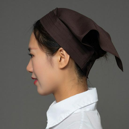 Unisex Chef & Waiter Headscarf Cap for Kitchen Hygiene