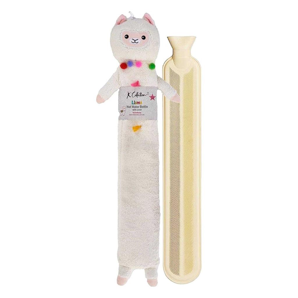 K Collection Llama Extra Long 2L Hot Water Bottle And Cover