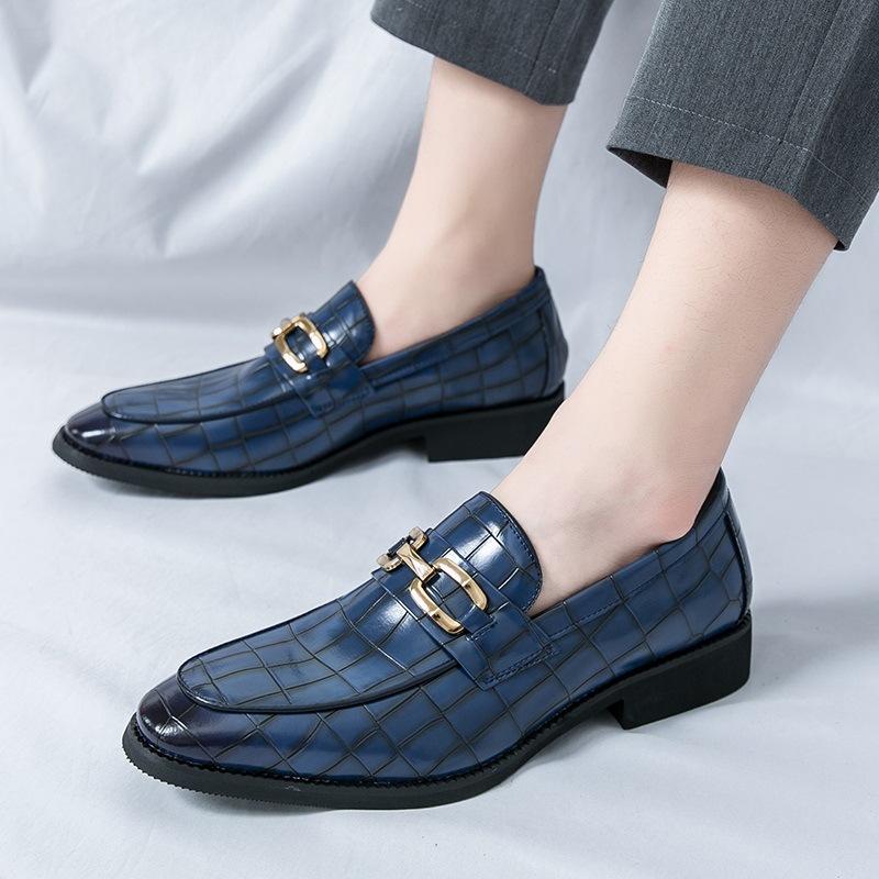 Fashion Designer Style Men's Leather Shoes Office Mens Formal Shoes Wedding Party Slip on Loafer Leisure and Versatile Styles