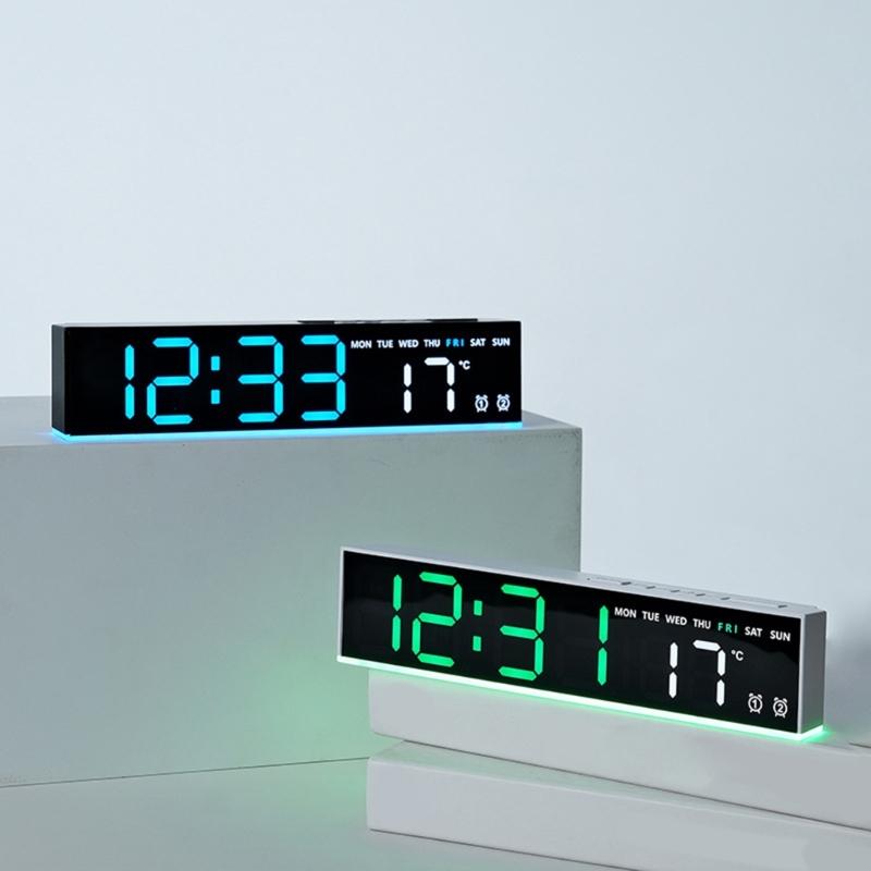LED Wall Clock Simple Colourful Digital Clocks Gym Wall Multifunction Clock Large Led Screen Large Digital