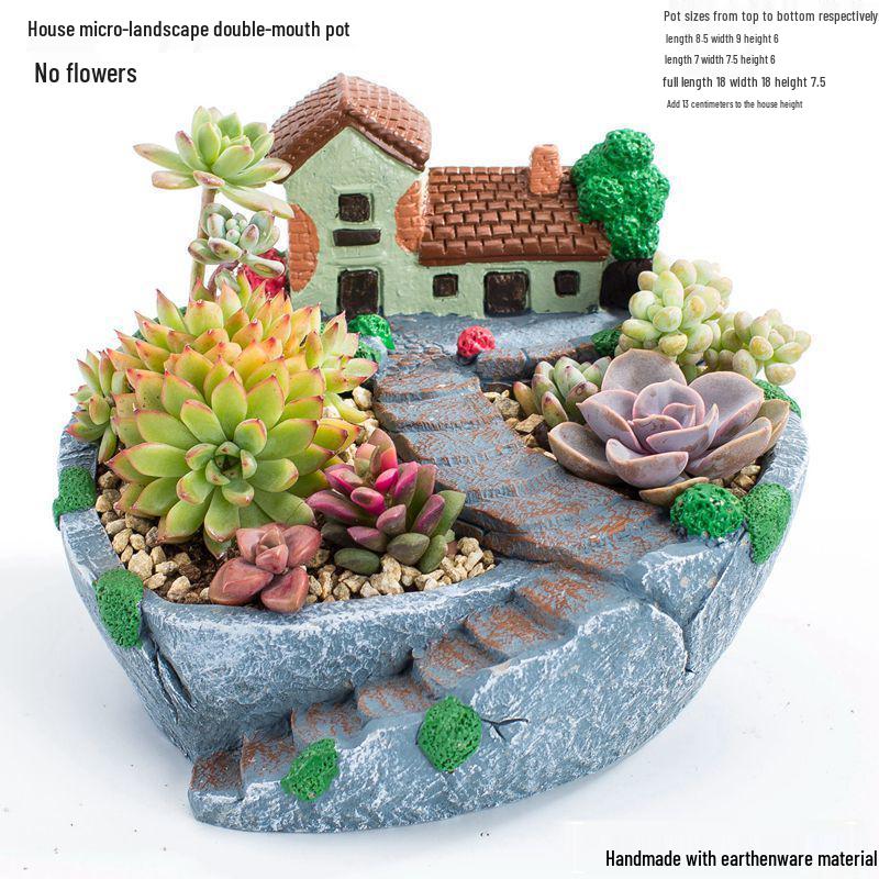 Extra-Large Hanging Succulent Pot: Multi-Diameter Micro-Landscape Decoration