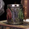 Dragon Eye Tankard 304 Stainless Steel Inner Medieval Cross Swords Knight Beer Tea Coffee Mug Stein Cup 450ml Halloween Gift