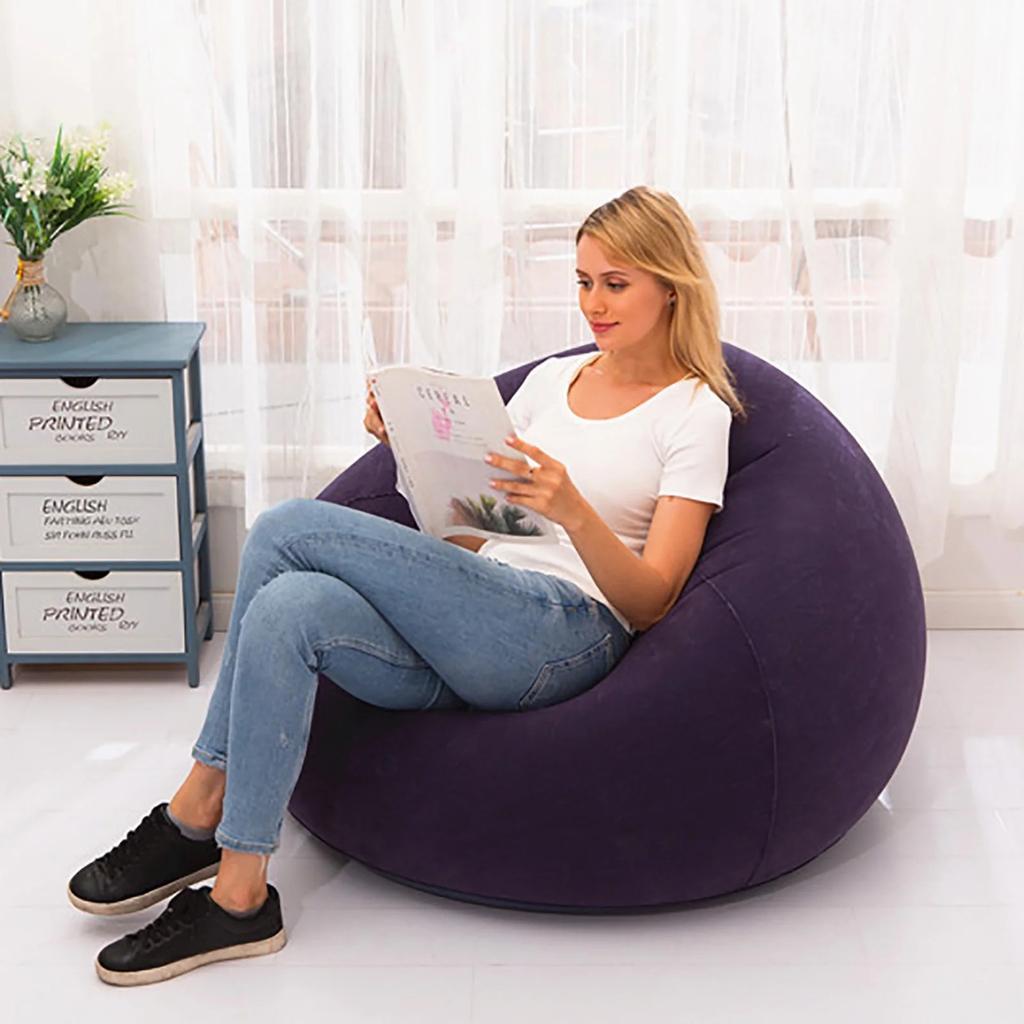 Inflatable Lazy Sofa Chair Plush Portable Leisure Inflatable Bed