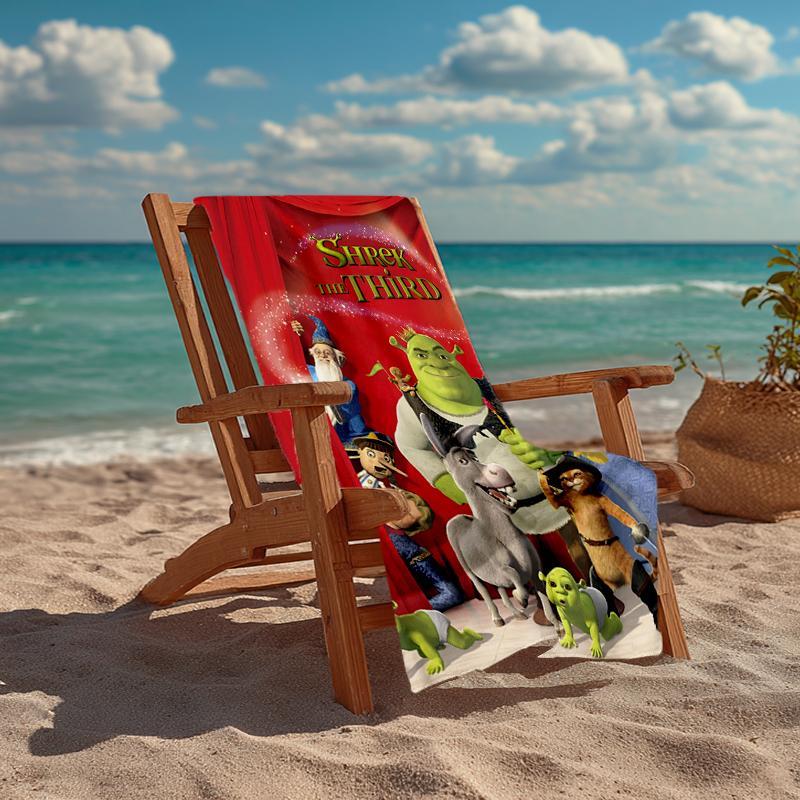 Ultra-Soft Beach Towel with Shrek Theme,Ideal for Pool - Camping, Diving - Perfect Travel Essential, Vibrant Beach Towel.