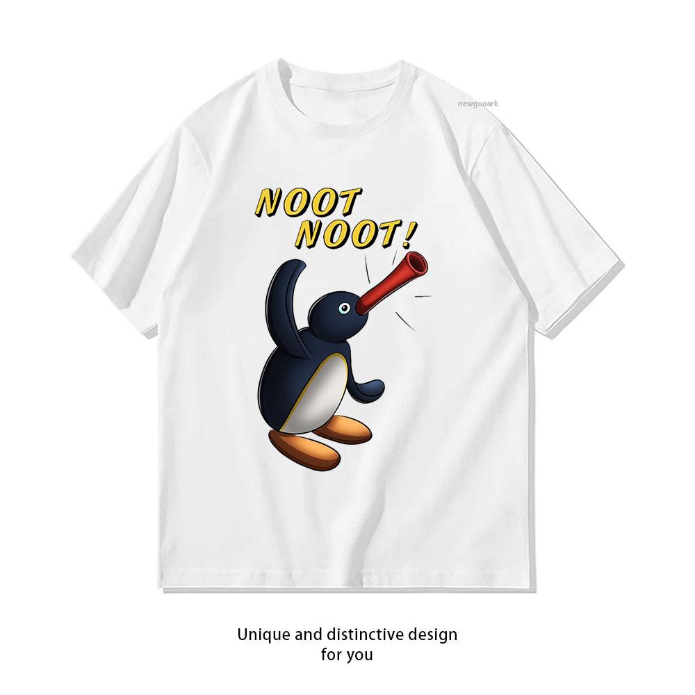 Penguin Noot Noot cartoon Shirt Summer Woman Man Casual Breathable Printed Tshirt fashion Oneck S3XL Tops S