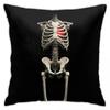 Halloween horror skull pumpkin bat cushion is suitable for home living room sofa bedroom room decoration