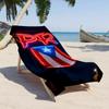 Telo da Spiaggia Portoricano Oversize, Microfibra Morbida Asciugatura Rapida Stampa Bandiera PR Neon Asciugamano da Bagno Grande Coperta da Spiaggia per Piscina e Viaggio