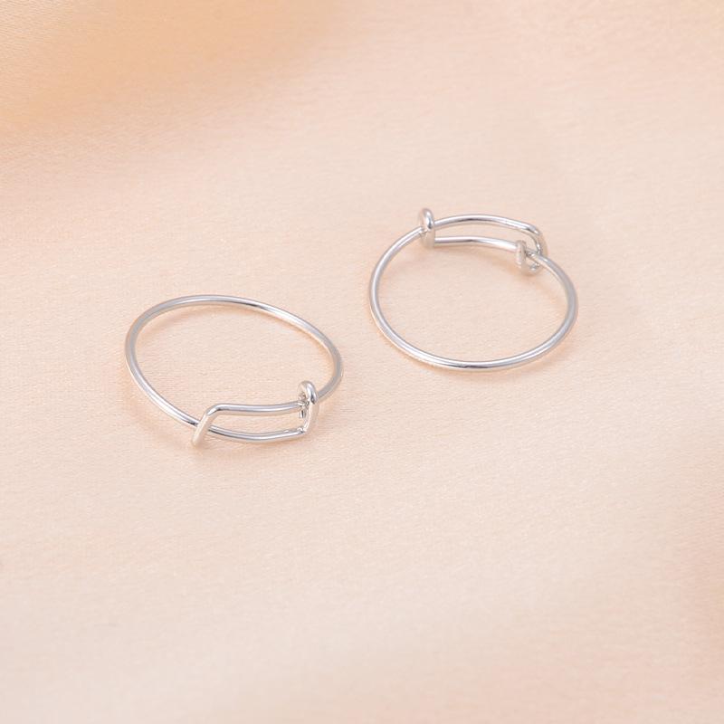 Korean Version Ins Style Simple Stainless Steel Ring Adjustable Design Geometric Shape Versatile Jewelry Wholesale