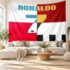 Cristiano Ronaldo Vægtæppe, Blødt Stof Vægophæng, Dekorativ Baggrund Til Soveværelse Hjemme Vægkunst