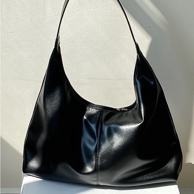 Soft Pu Leather Women's Shoulder Bags Solid Color Design Ladies Handbags Daily Commute Bag Female Tote Underarm Bag Large Purses