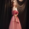 Toast Clothes 1011 New Fairy Gas Gradual Change Wedding Engagement Evening Dress Word Shoulder Banquet Presiding Over Dress Skirt Annual Meeting