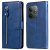 For Realme GT 6 5G/GT Neo6 SE 5G Case Calf Texture Leather Cover with Zipper Wallet