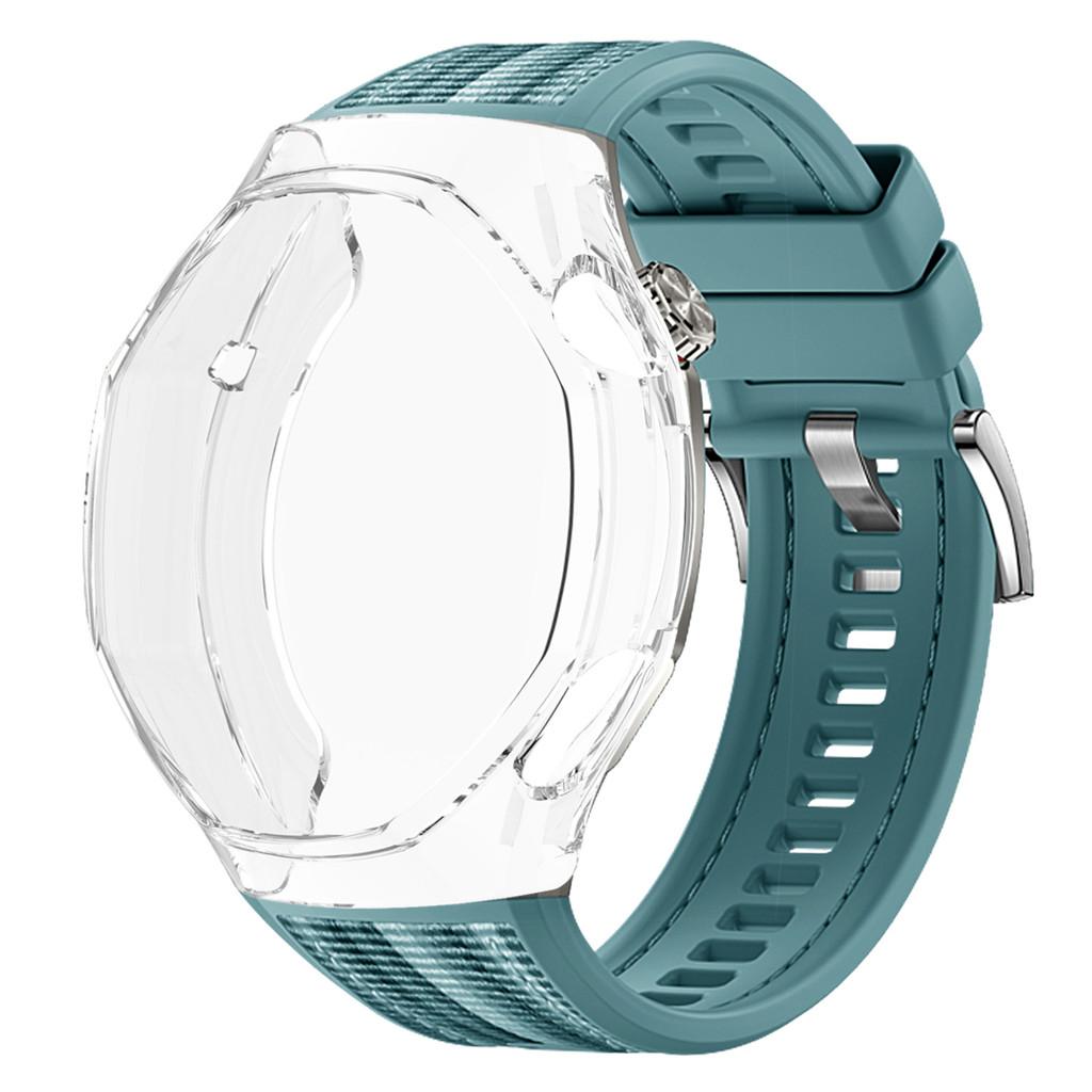 TPU Soft Case+Silicone Sport Woven Bracelet Band With TPU Protector Bumper Shell Cover For Huawei GT6 Pro 46mm