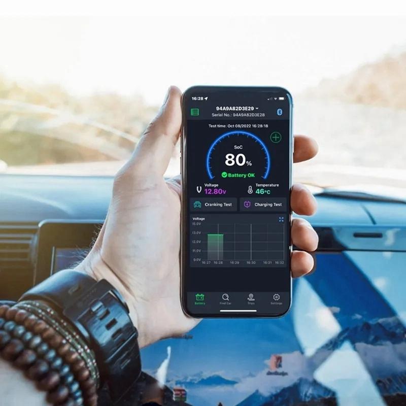 GPS Tracker Battery Monitory BM6 With Car Battery Health Check APP Monitoring Battery Tester