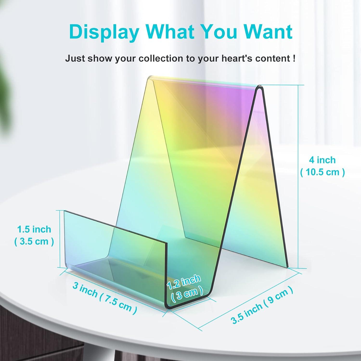 Clear Acrylic Book Stand with Ledge Clear Acrylic Book Display Easel, Display Stand for Displaying Books Pictures Albums Comic
