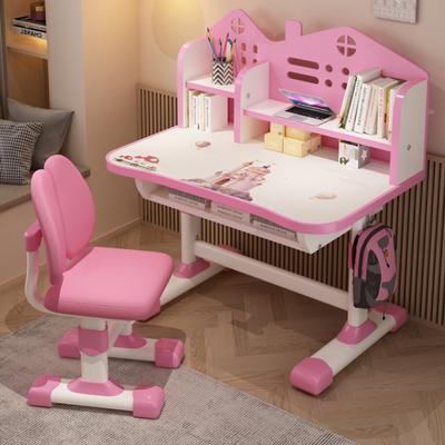 2 pièces/ensemble Multi support de livre élargi bureau chaise ensemble motif de dessin animé enfants hauteur réglable étude tiroir Table avec ensemble de chaise