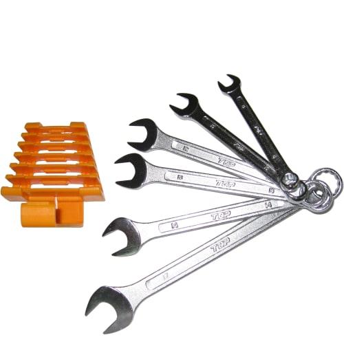 TOP Industrial (TOP) Combination Wrench Set of 6, 8-17mm, 12-Point Forged Wrench with Holder, CW-6000, Tsubame-Sanjo, Made in Japan